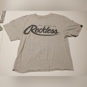 Young & Reckless Grey Cropped T-shirt crop top Womens small